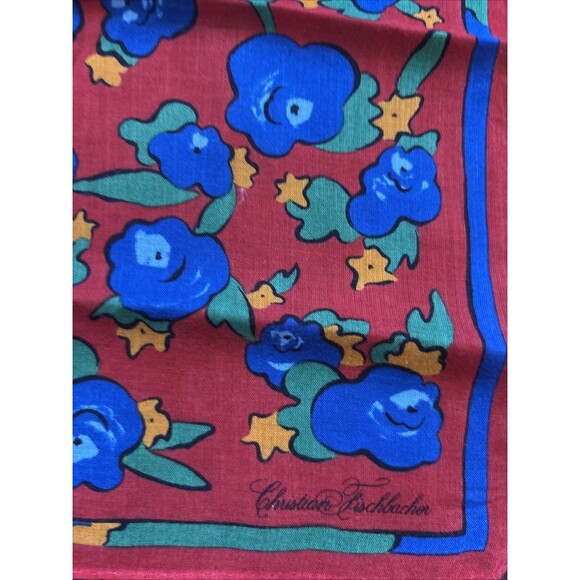 Vintage Christian Fischbacher MCM 80s 70s Cottagecore Granny Handkerchief Set(3) - Picture 8 of 10